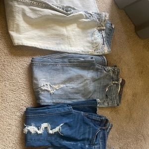 Various different jeans